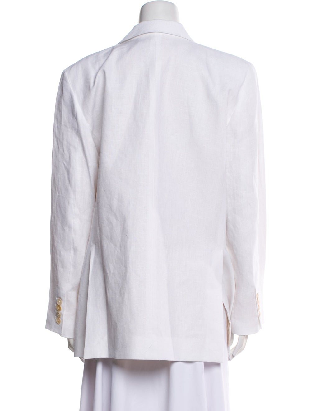Diotima Blazer White Pointed Collar Patch Pockets… - image 3