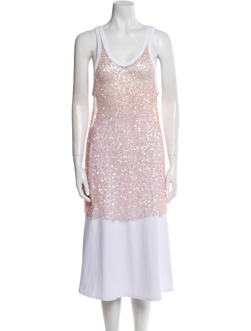Diotima Sequin Tunic Pink Sequin Embellishments S… - image 1
