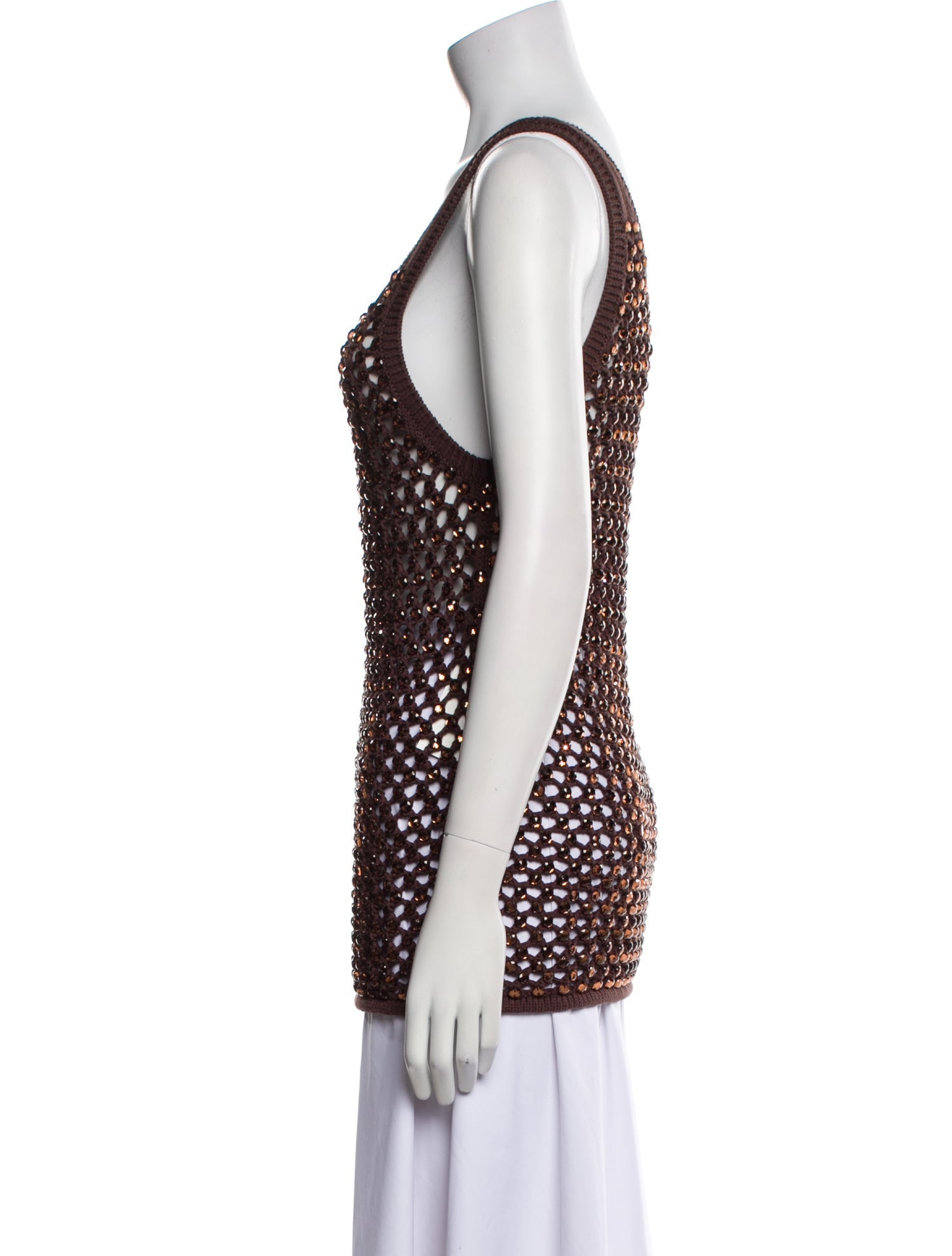 Diotima Crochet Scoop Neck Sweater w/ Tags