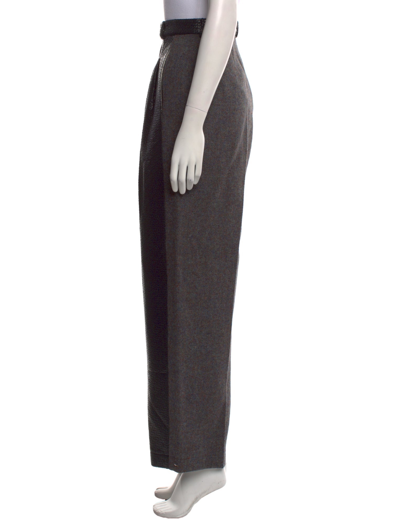 Harris Tweed Virgin Wool Wide Leg Pants w/ Tags