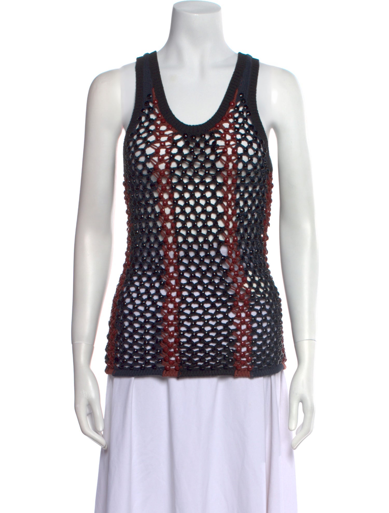 Diotima Patterned Scoop Neck Top