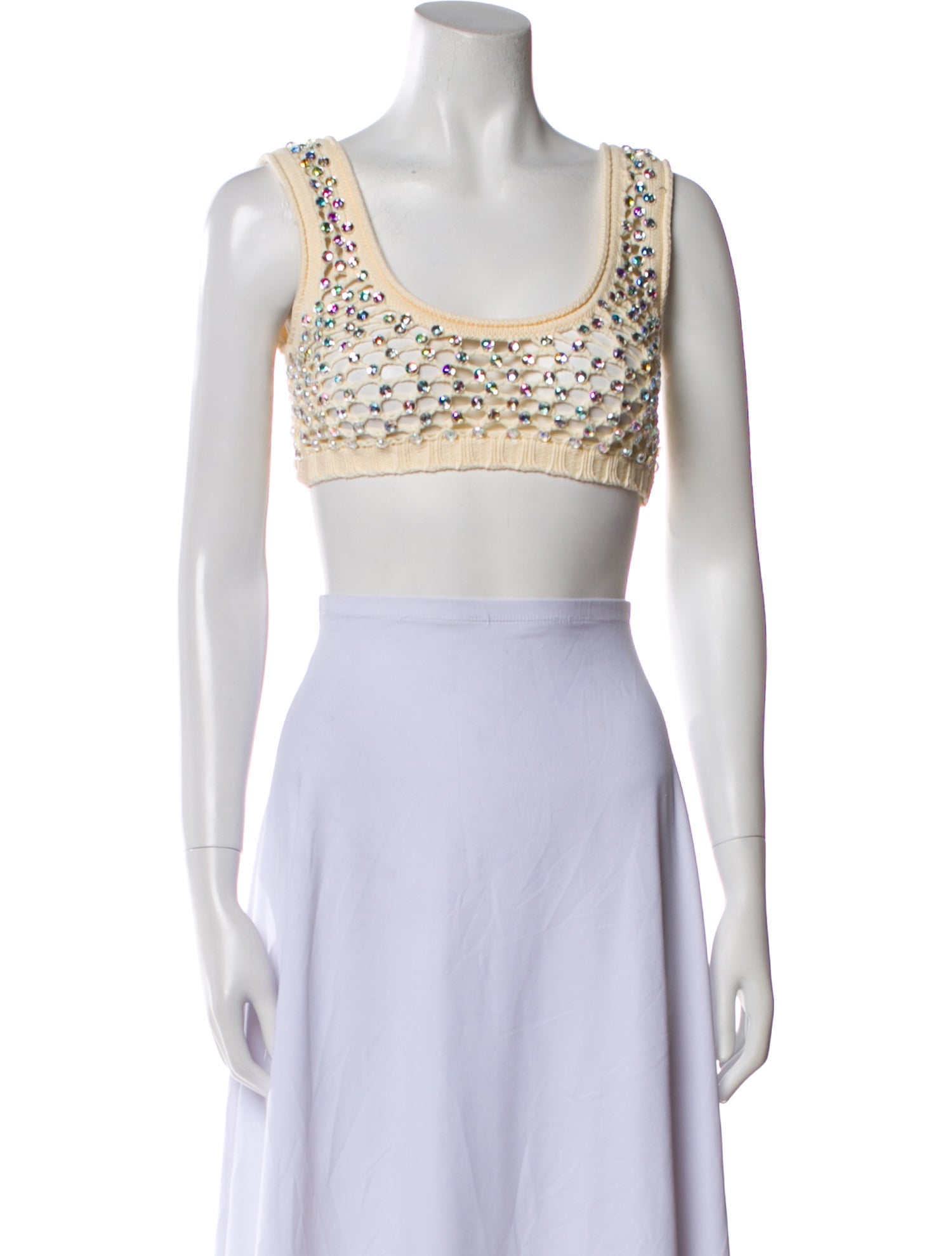 Diotima Scoop Neck Sleeveless Crop Top