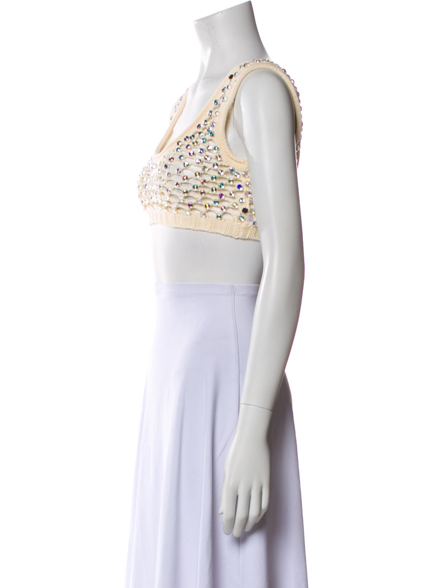 Diotima Scoop Neck Sleeveless Crop Top