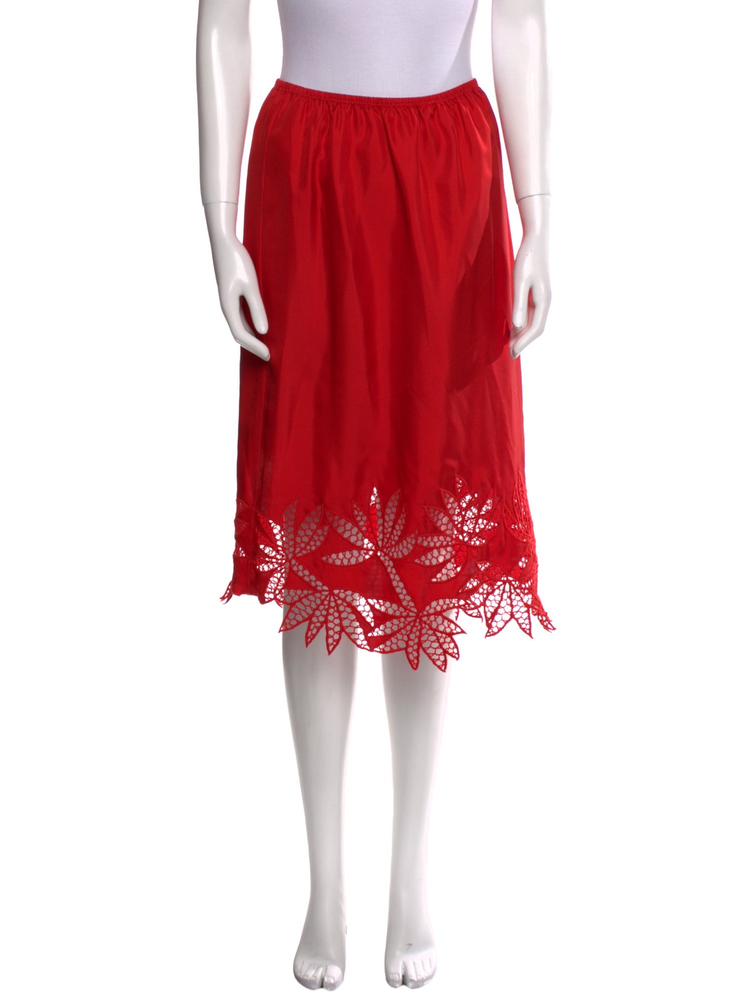 Diotima Silk Knee-Length Skirt