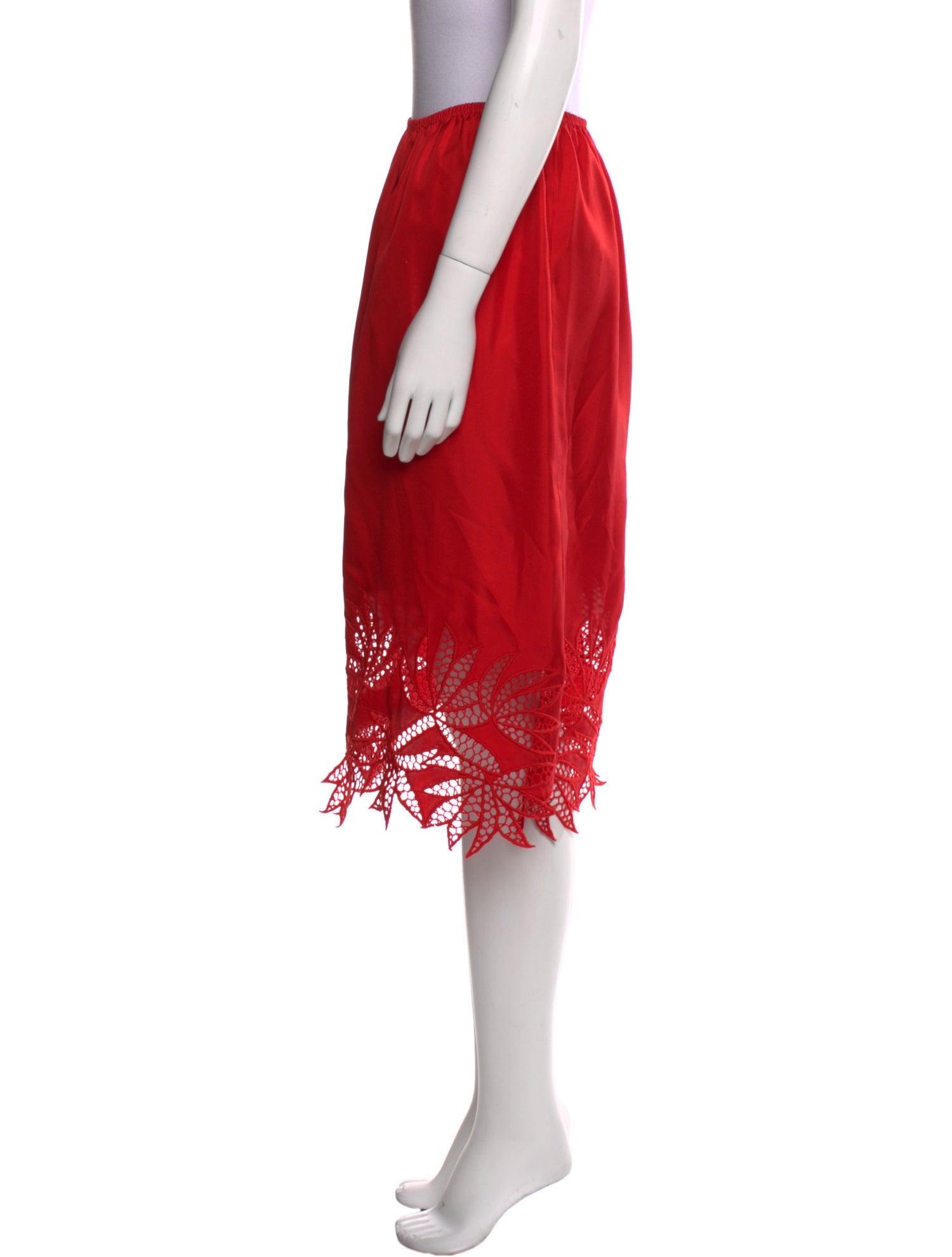 Diotima Silk Knee-Length Skirt