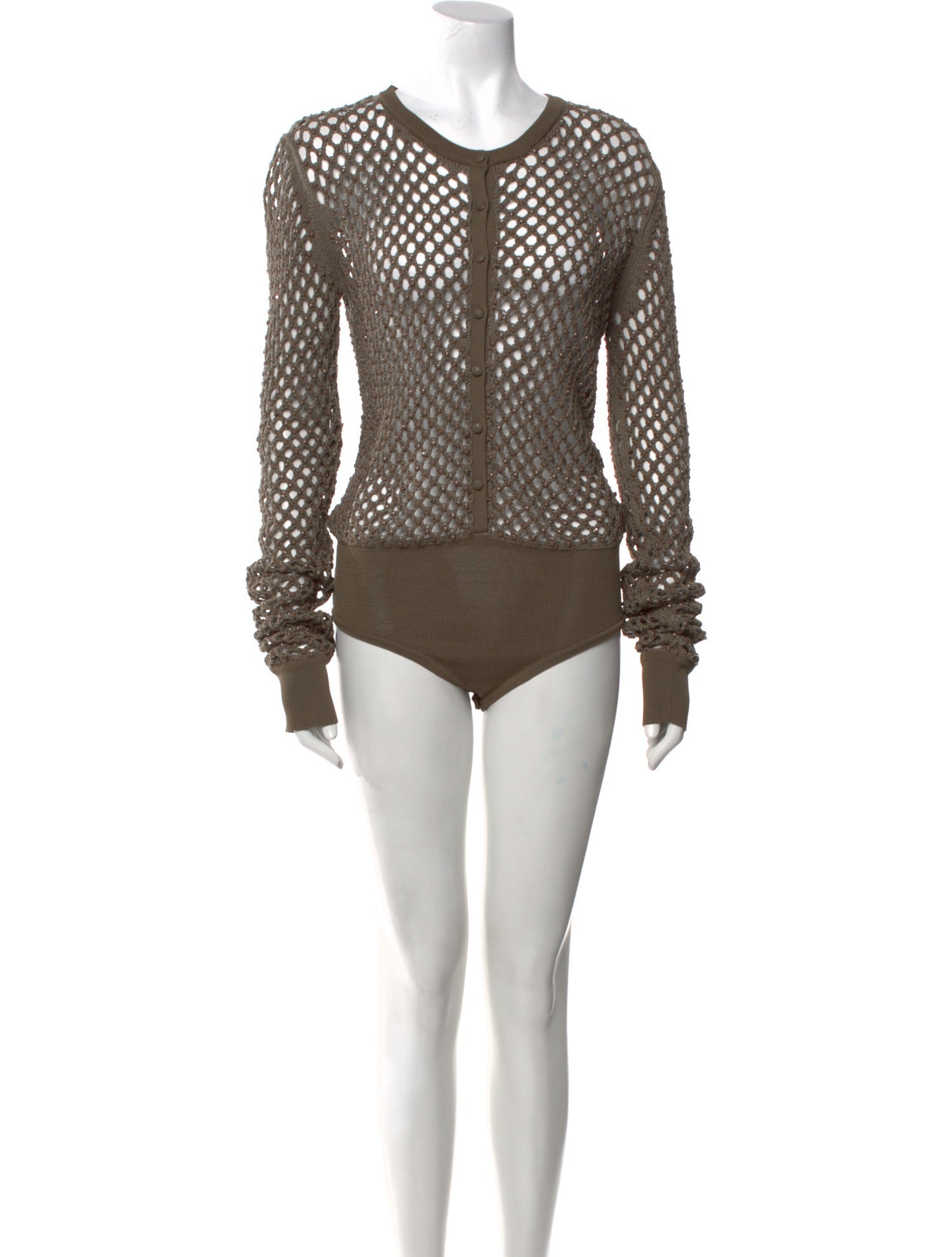 Diotima Crew Neck Long Sleeve Bodysuit w/ Tags