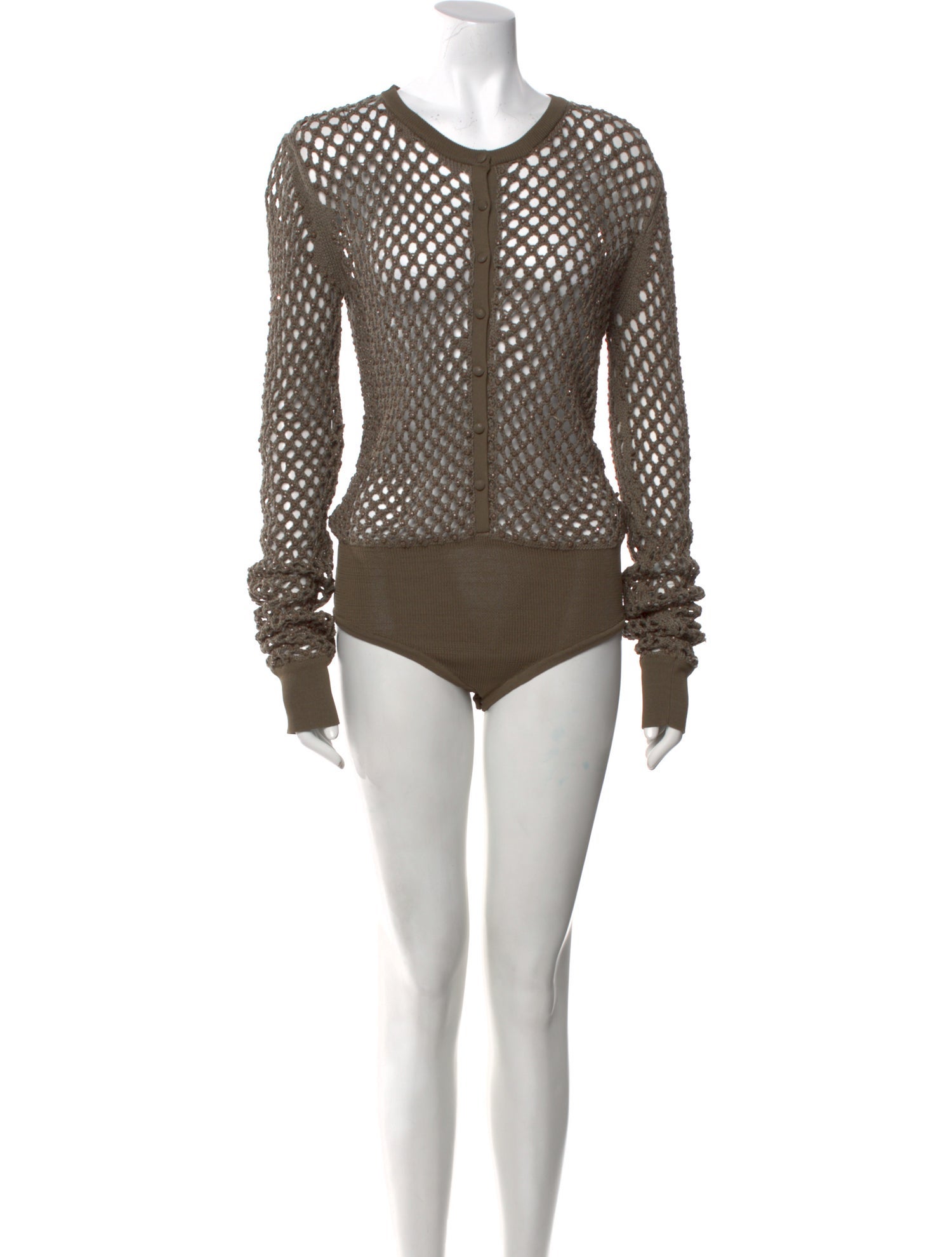 Diotima Crew Neck Long Sleeve Bodysuit w/ Tags