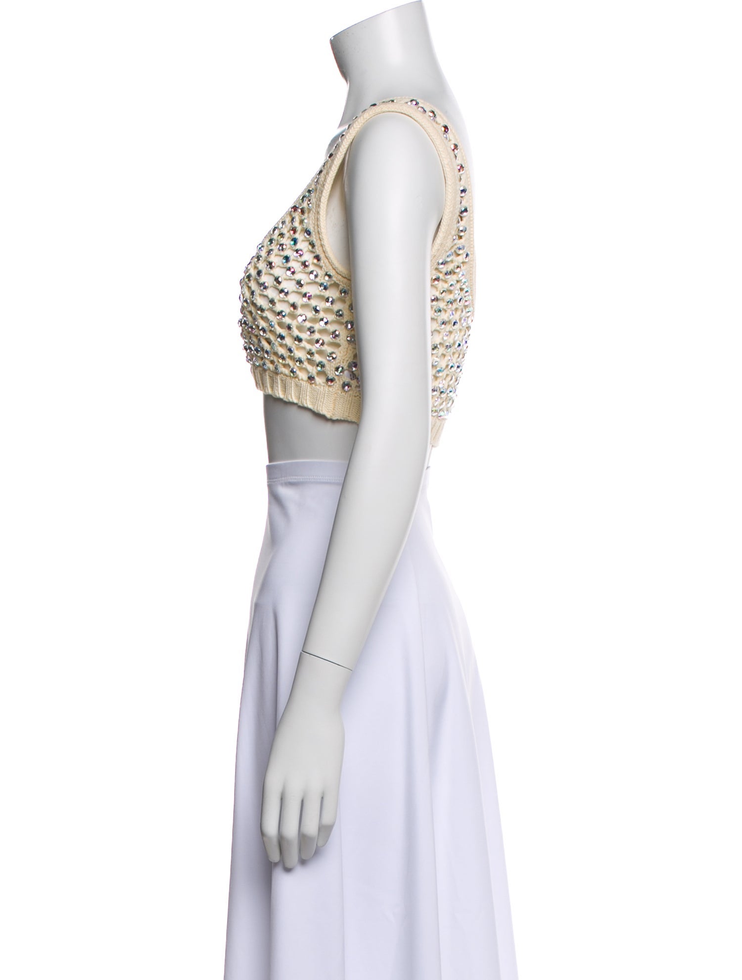 Diotima Graphic Print Square Neckline Crop Top