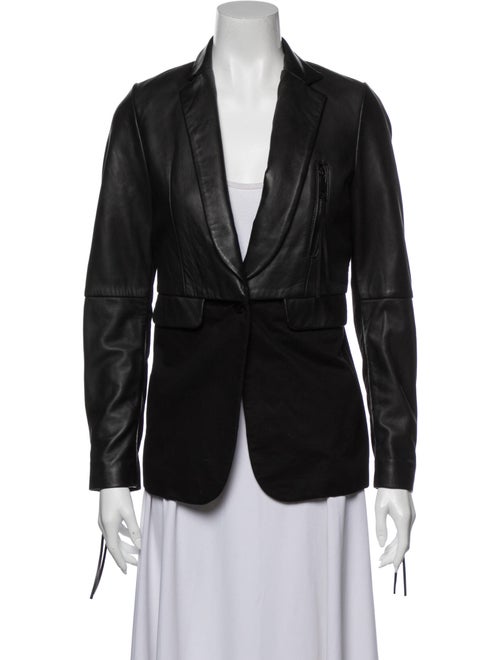 Diesel Lamb Leather Blazer Black