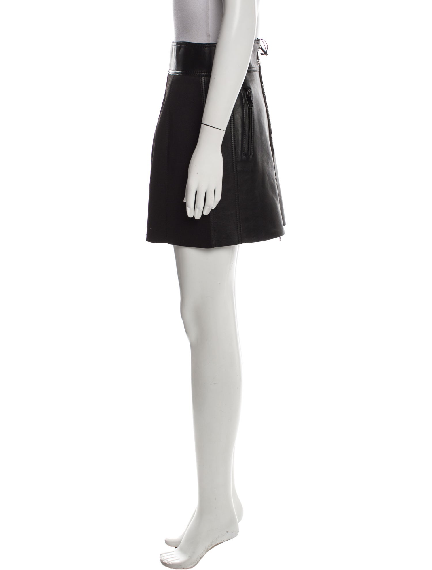 Diesel Leather Mini Skirt