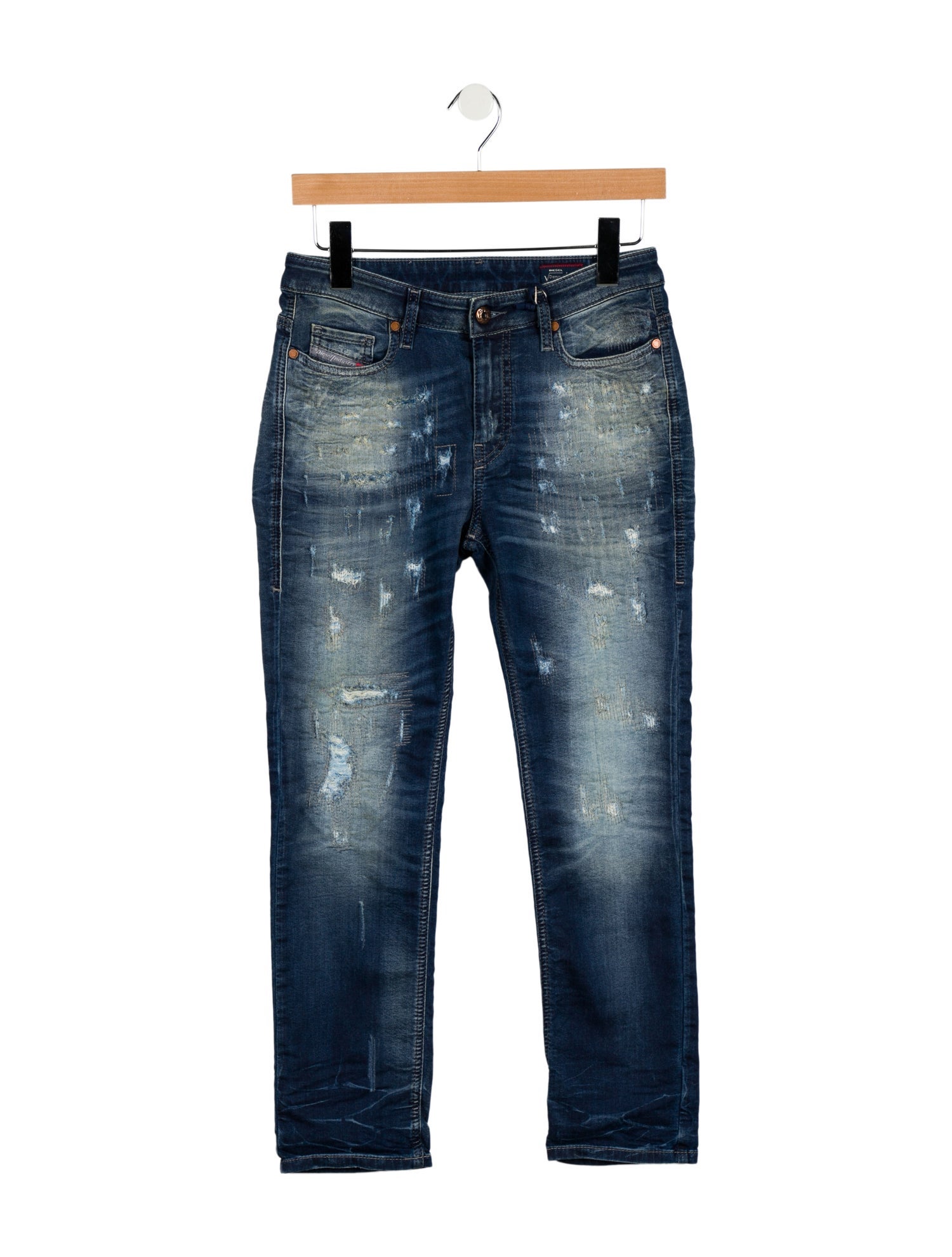 Diesel Mid-Rise Straight Leg Jeans