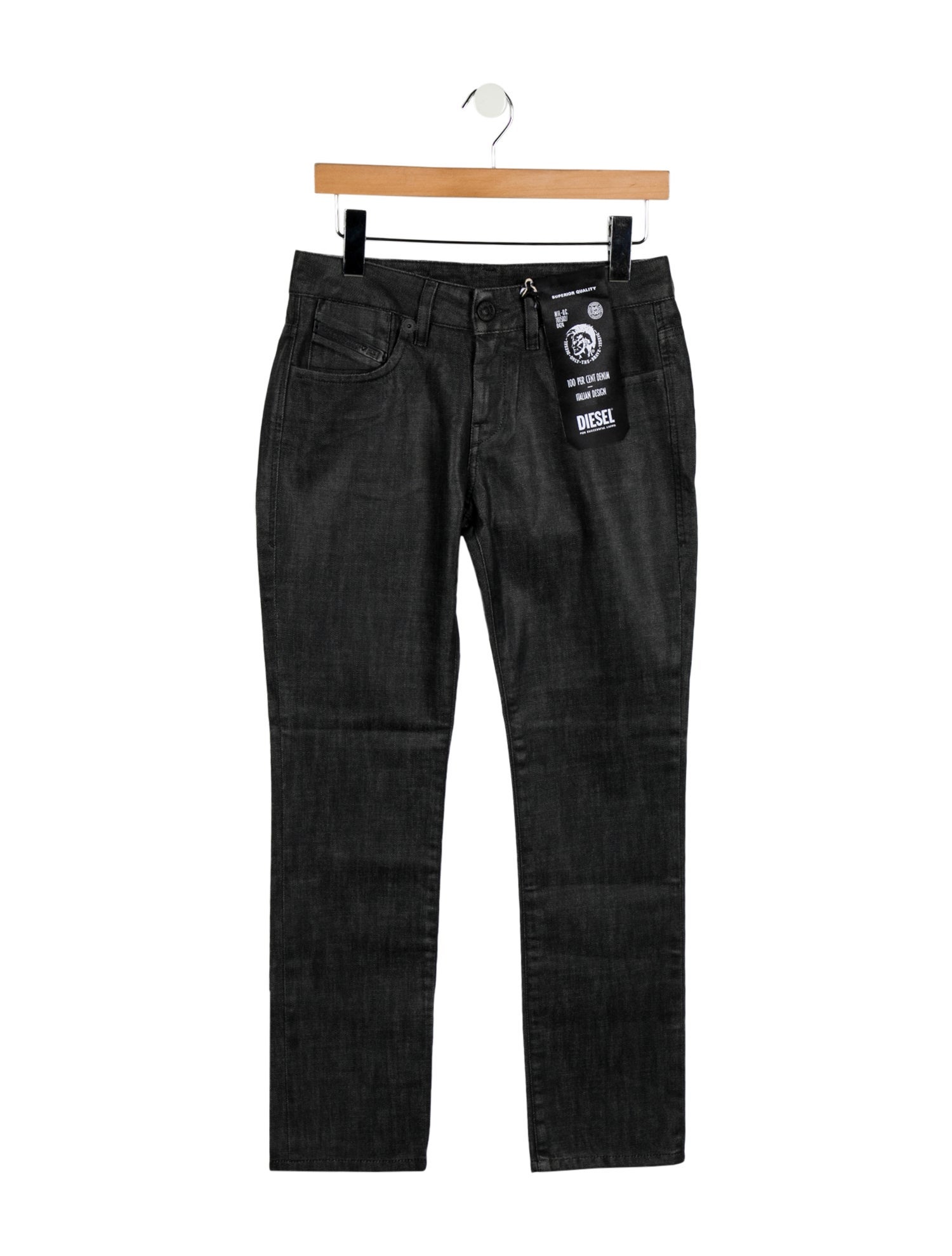 Diesel Low-Rise Straight Leg Jeans