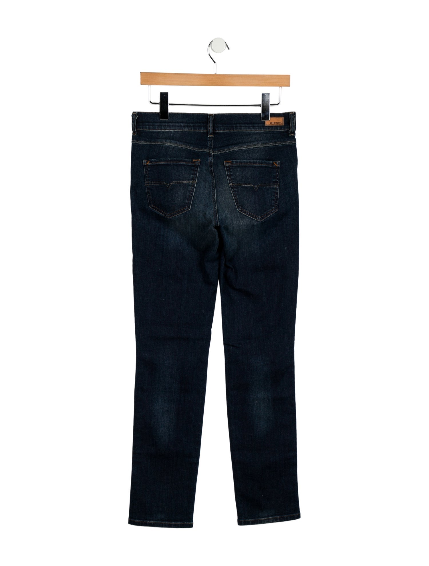 Diesel Low-Rise Straight Leg Jeans