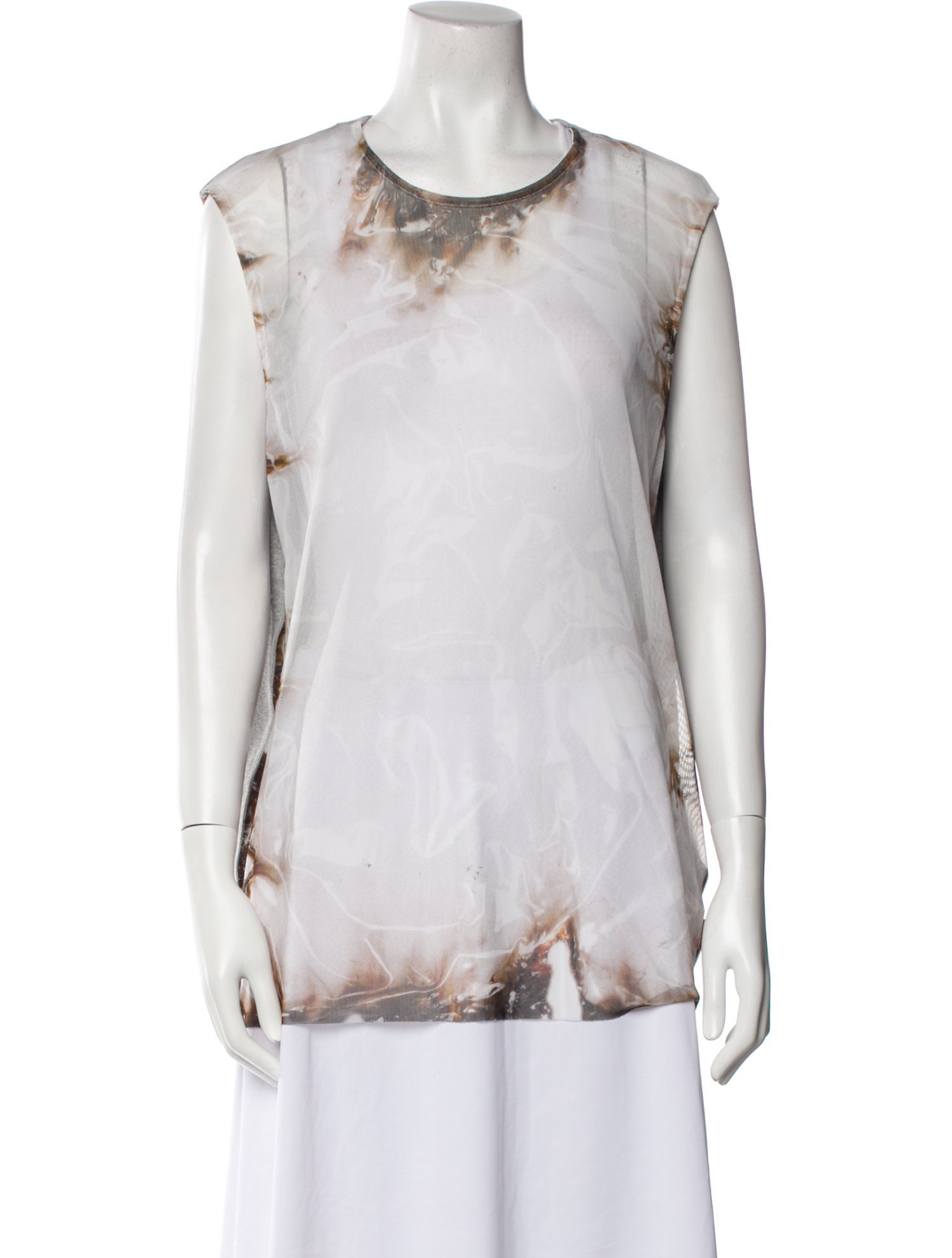 Diesel Printed Scoop Neck Top