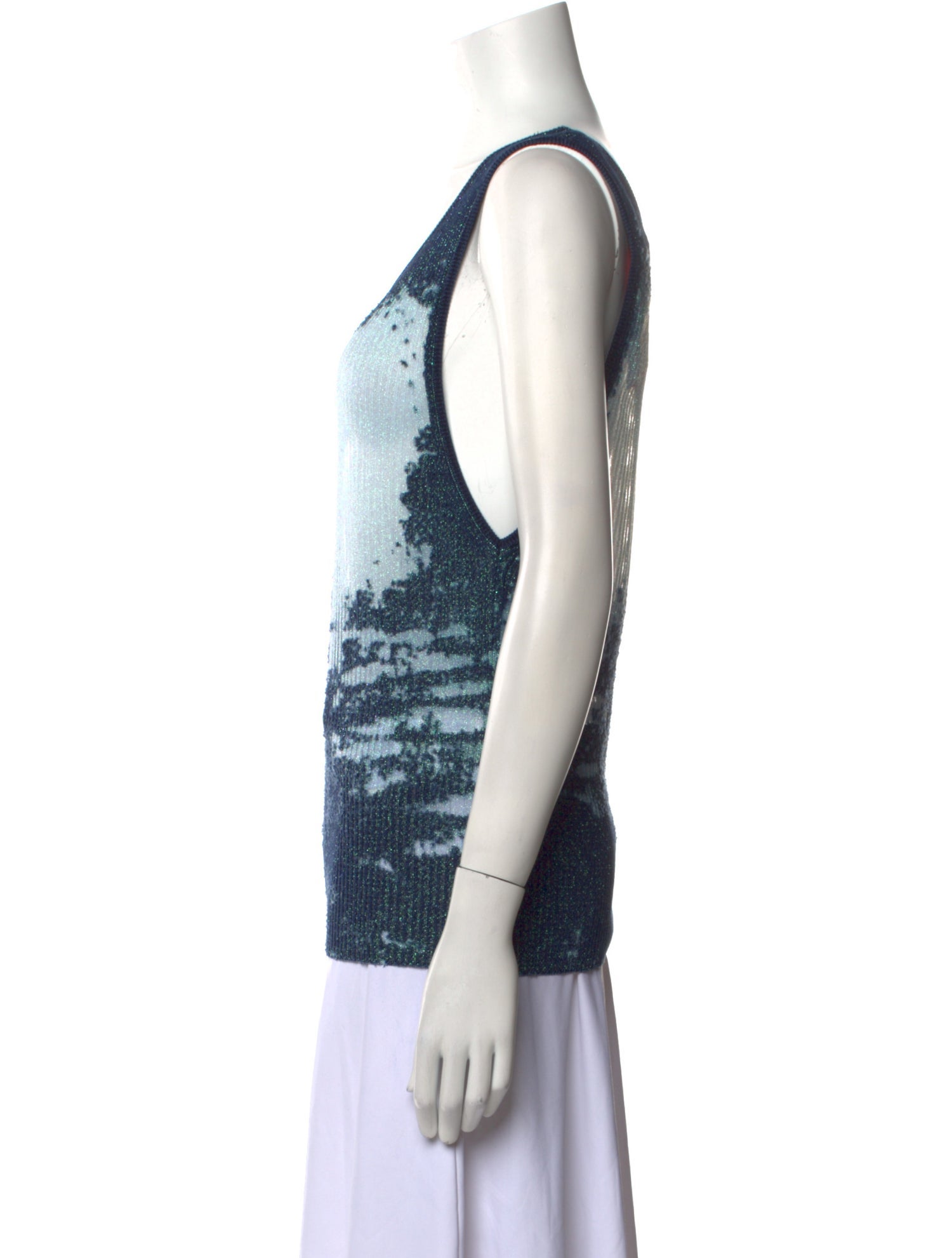 Diesel Printed Scoop Neck Top w/ Tags