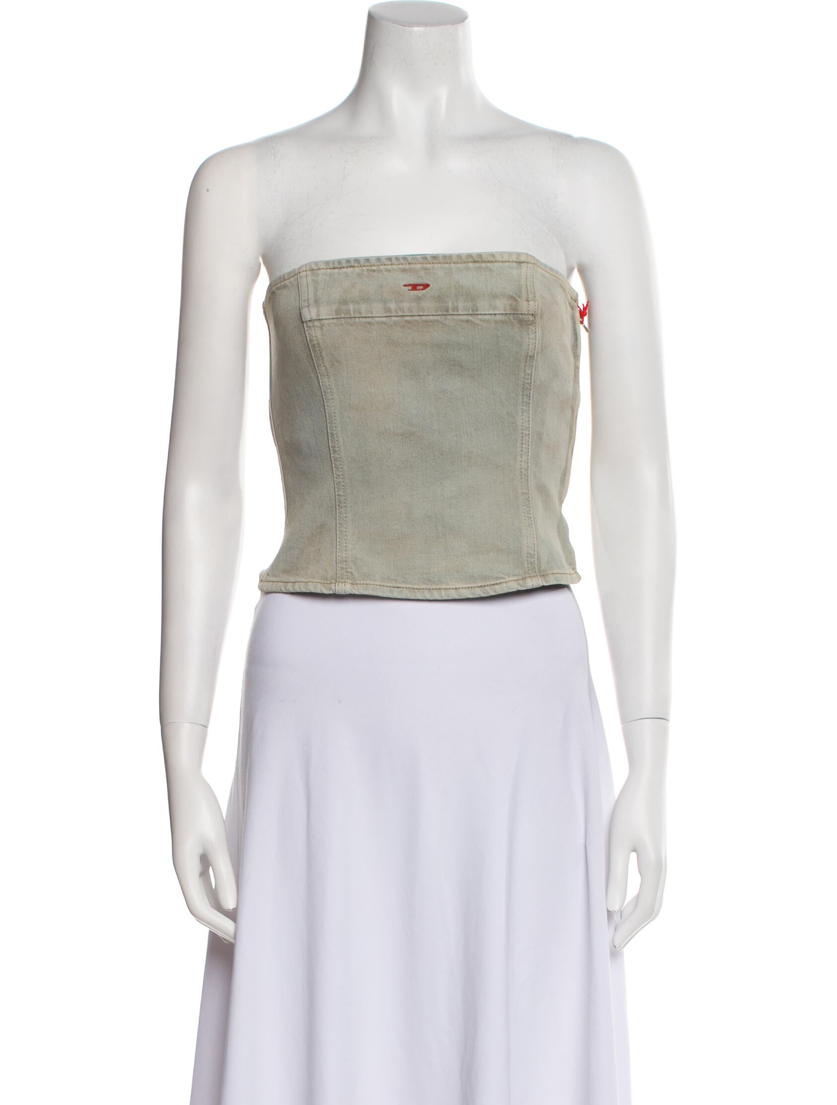 Diesel Strapless Crop Top