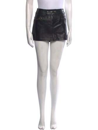 Diesel Leather Mini Skirt