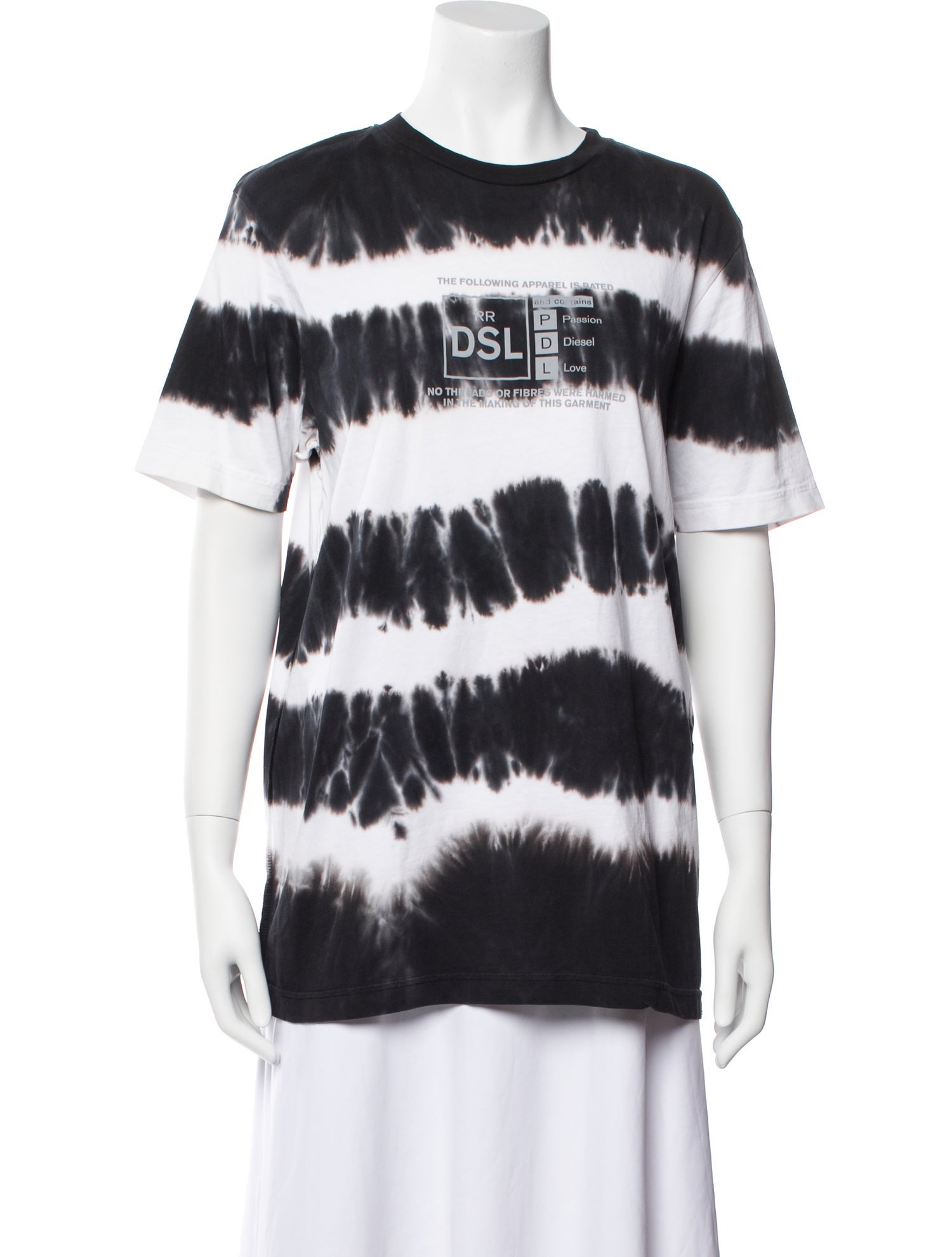 Diesel Tie-Dye Print Crew Neck T-Shirt