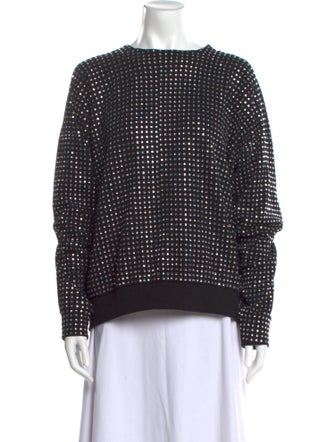 Diesel Polka Dot Print Bateau Neckline Sweatshirt