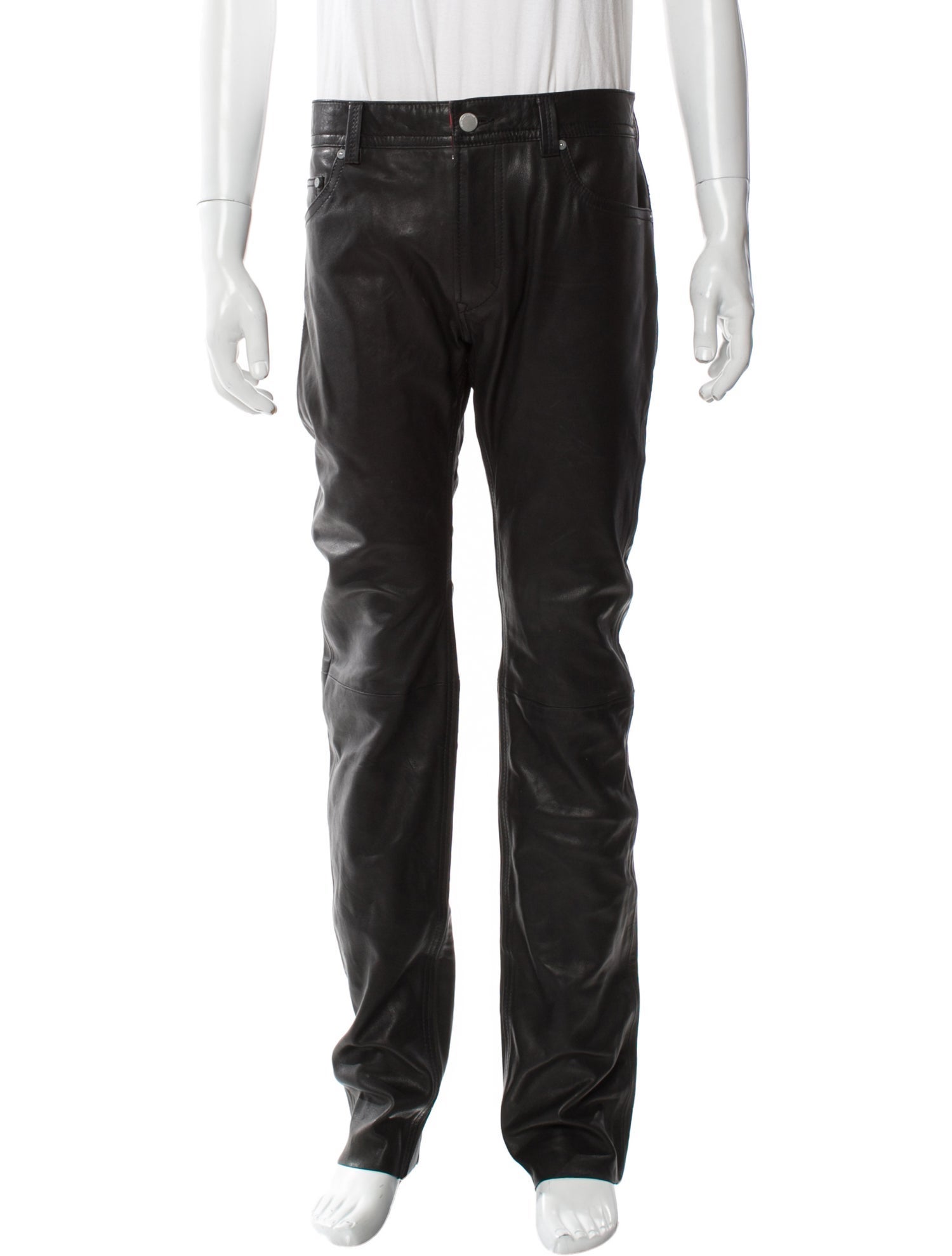 Diesel Lamb Leather Moto Pants