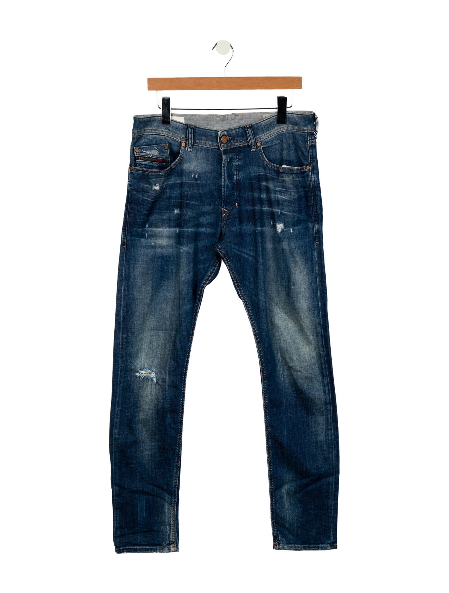 Diesel Low-Rise Straight Leg Jeans