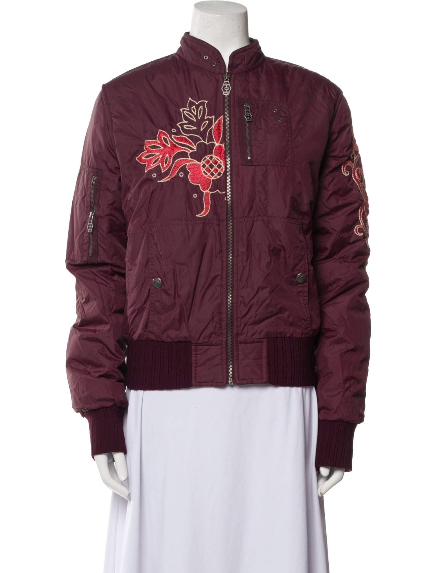 Diesel Nylon Graphic Print Bomber Jacket