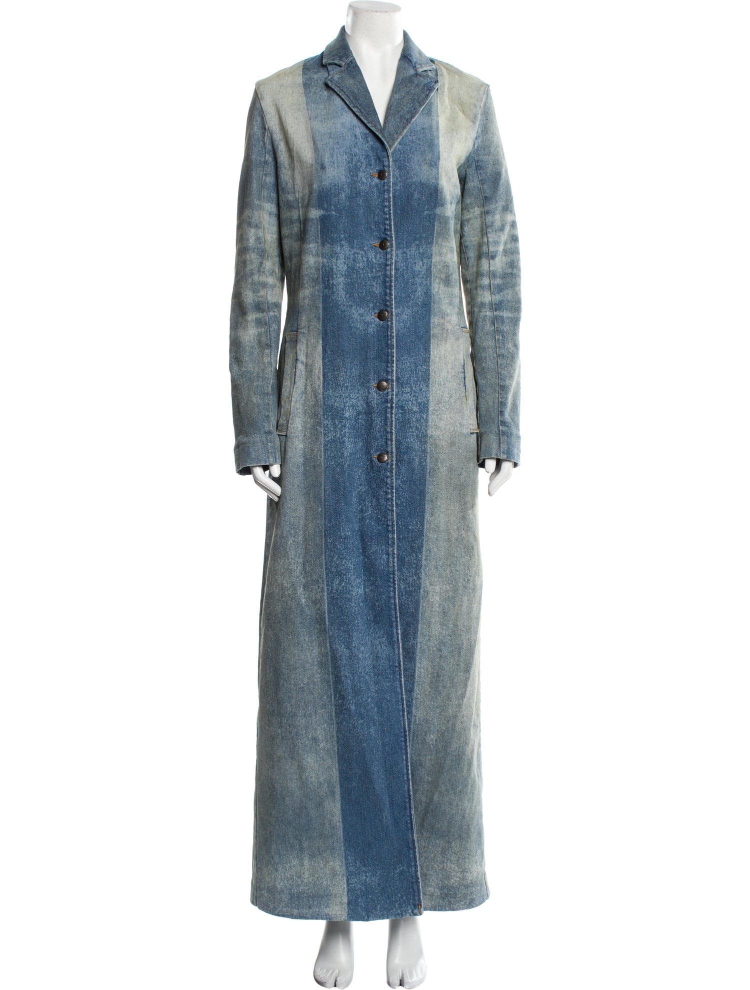 Diesel Striped Faux Fur Coat