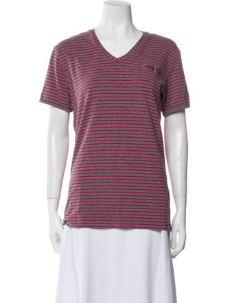 Diesel Striped V-Neck T-Shirt