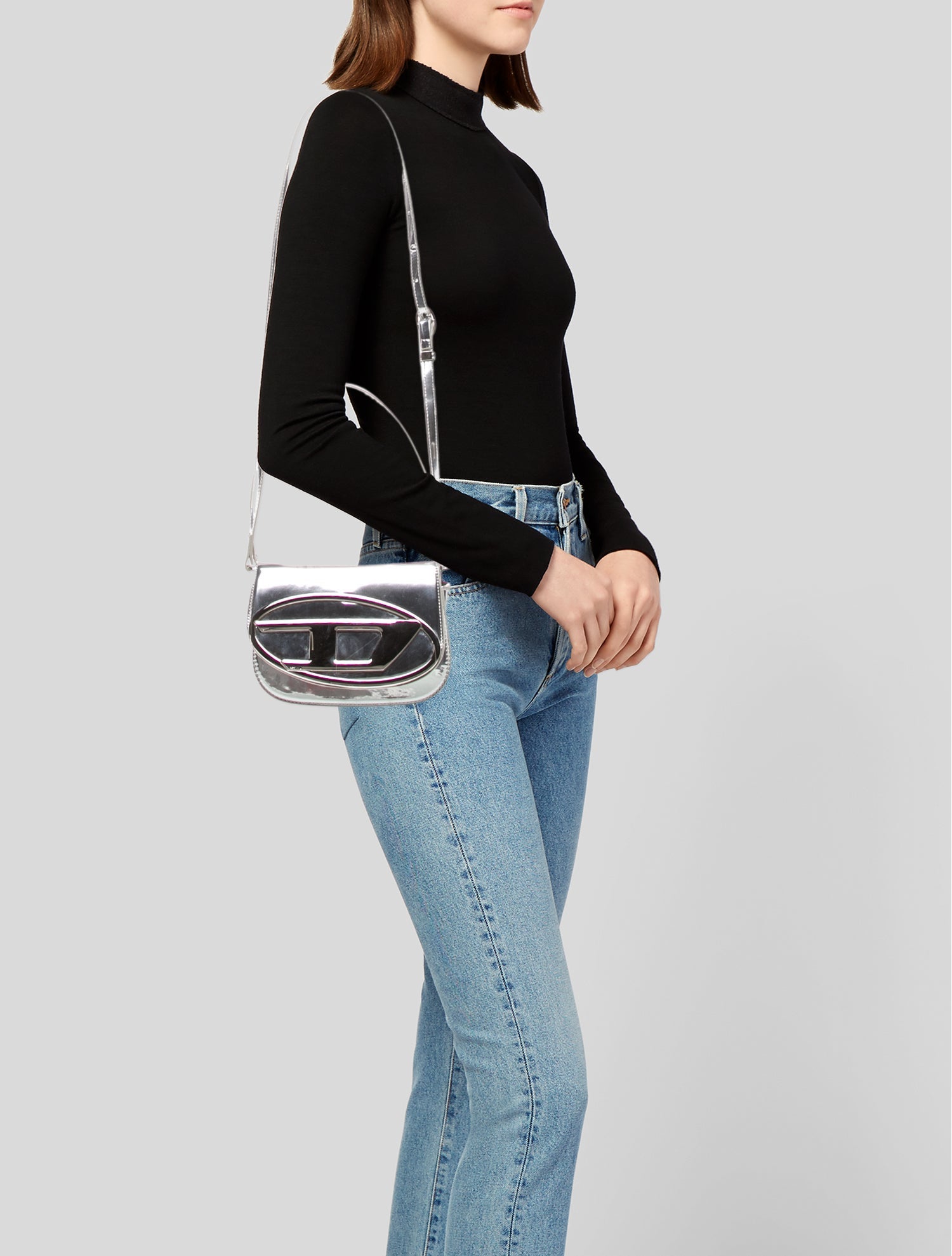 Diesel Patent Leather Top Handle Bag