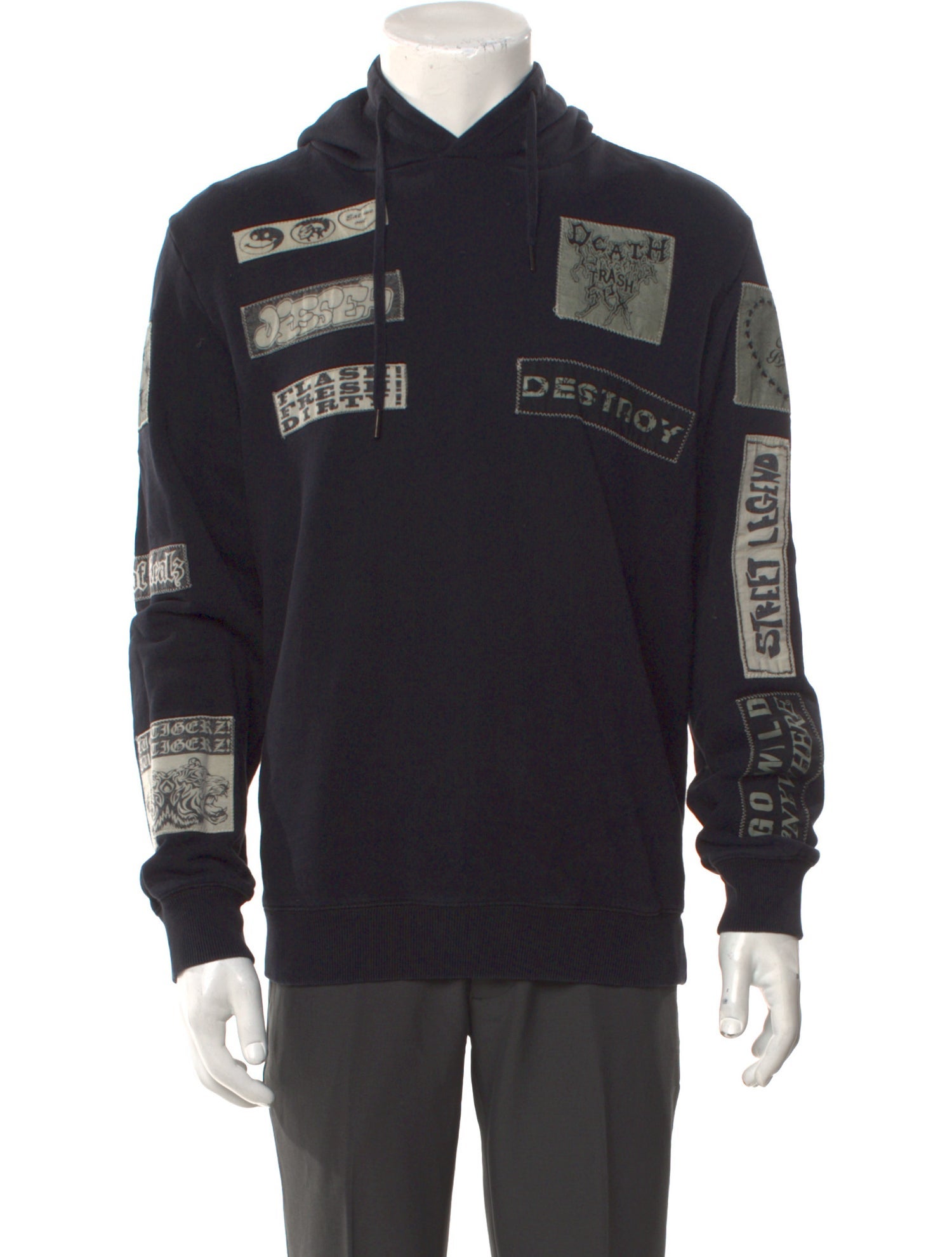 Diesel Graphic Print Crew Neck Hoodie
