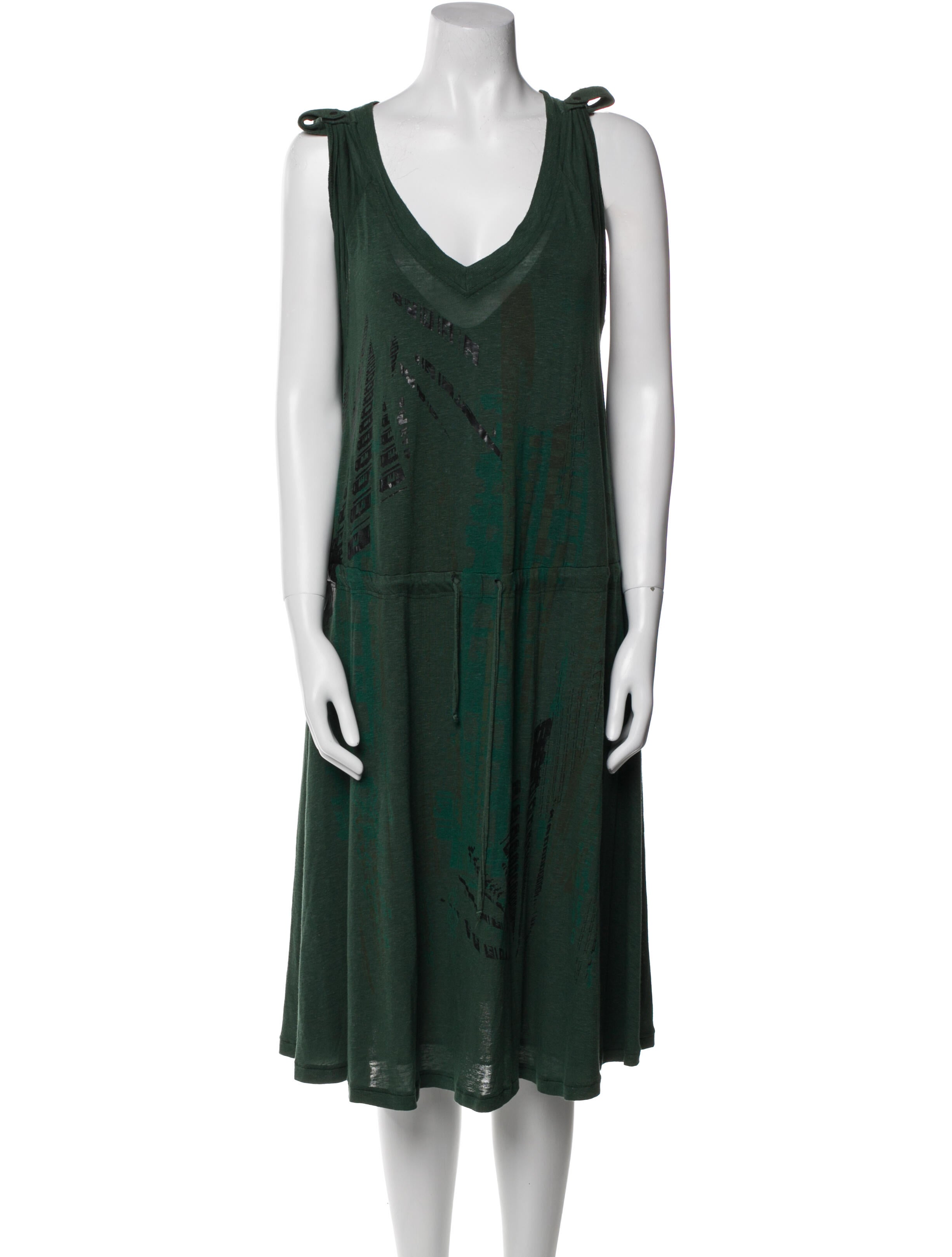 Diesel V-Neck Midi Length Dress