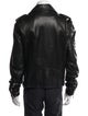Diesel Leather Graphic Print Moto Jacket
