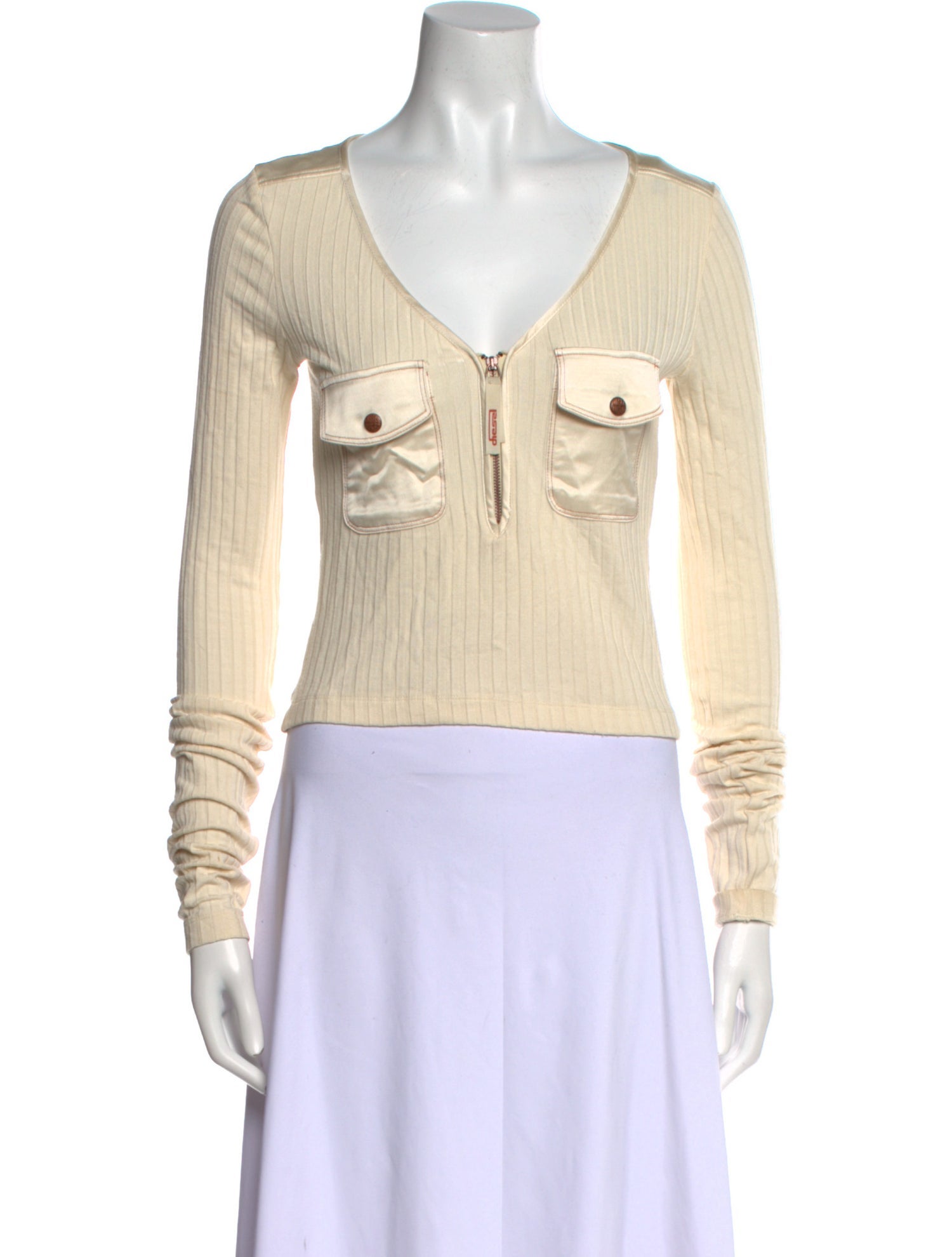 Diesel V-Neck Long Sleeve Top