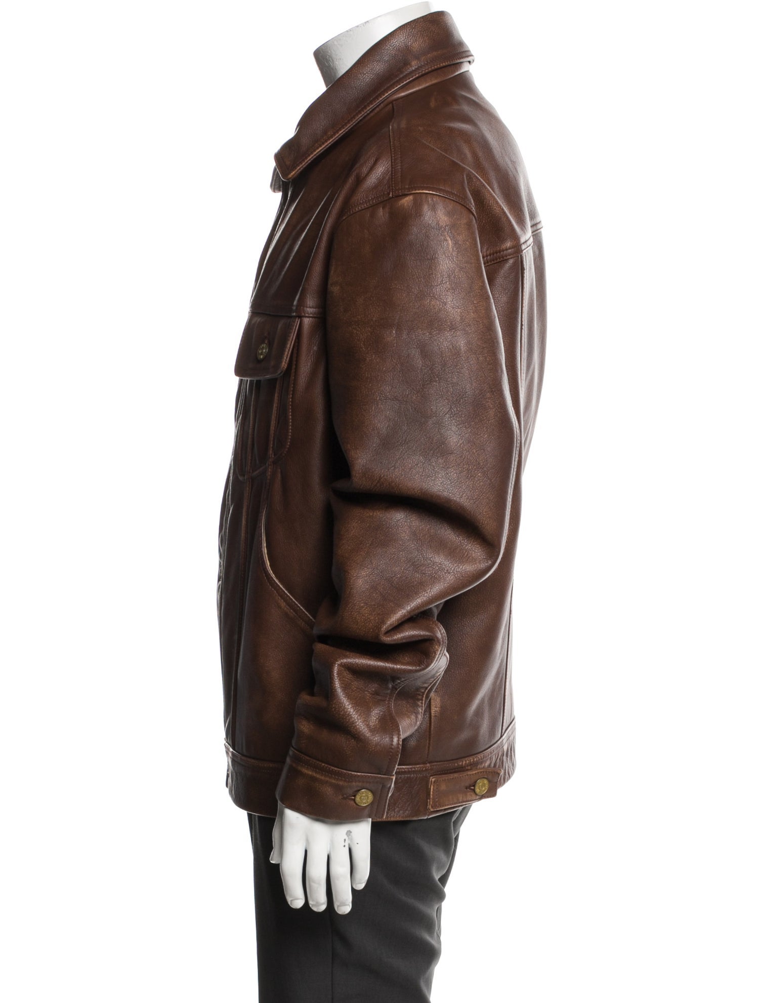Diesel Leather Utility Jacket