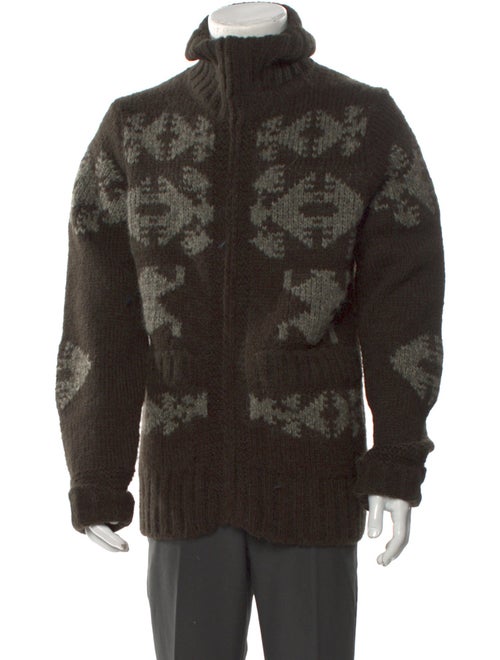 Diesel Printed Turtleneck Cardigan