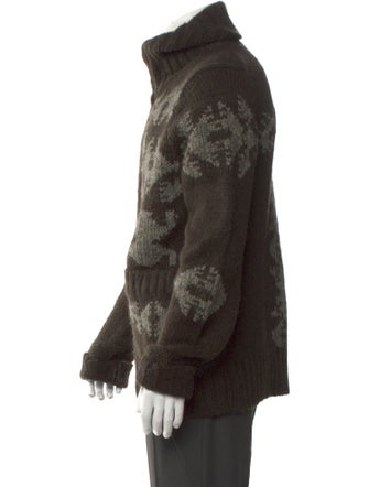 Diesel Printed Turtleneck Cardigan