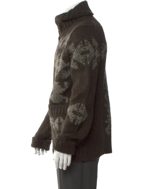 Diesel Printed Turtleneck Cardigan