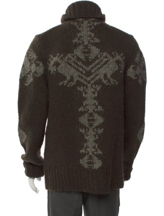 Diesel Printed Turtleneck Cardigan