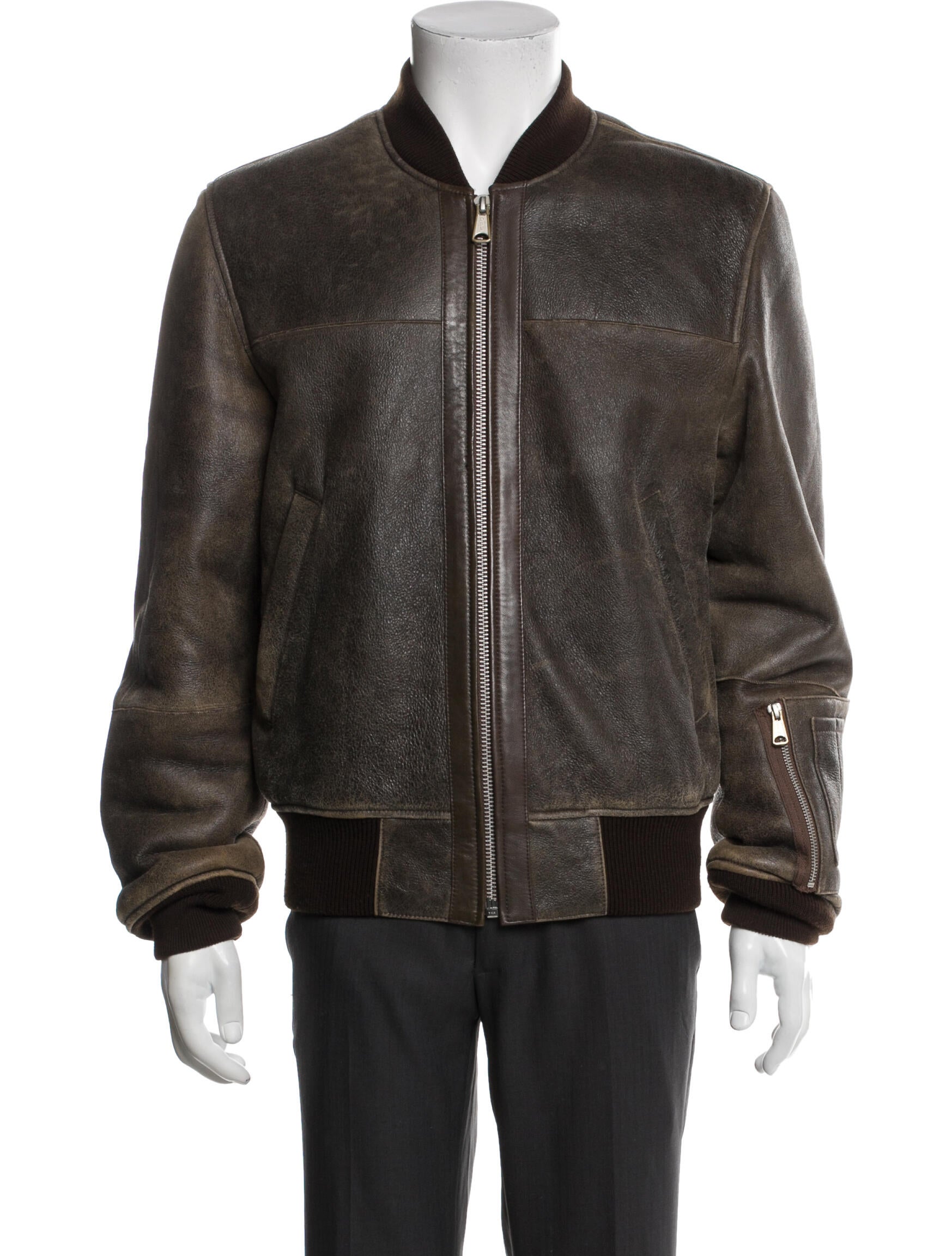 Diesel Lambskin Bomber Jacket