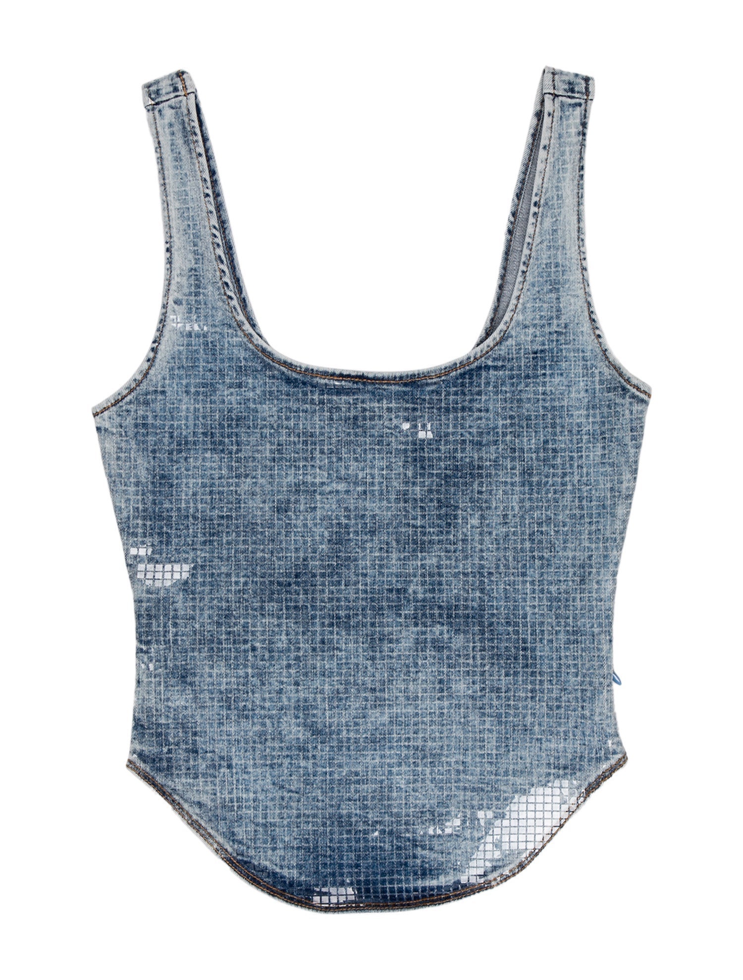 Diesel Printed Scoop Neck Top w/ Tags