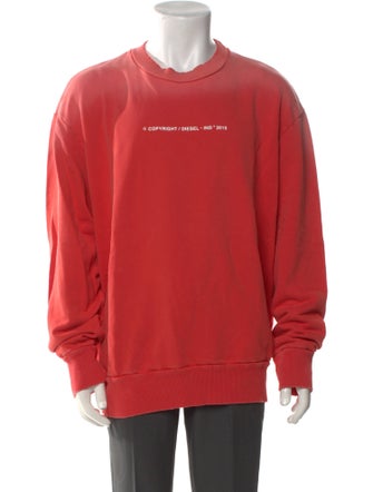 Diesel Graphic Print Crew Neck Sweatshirt