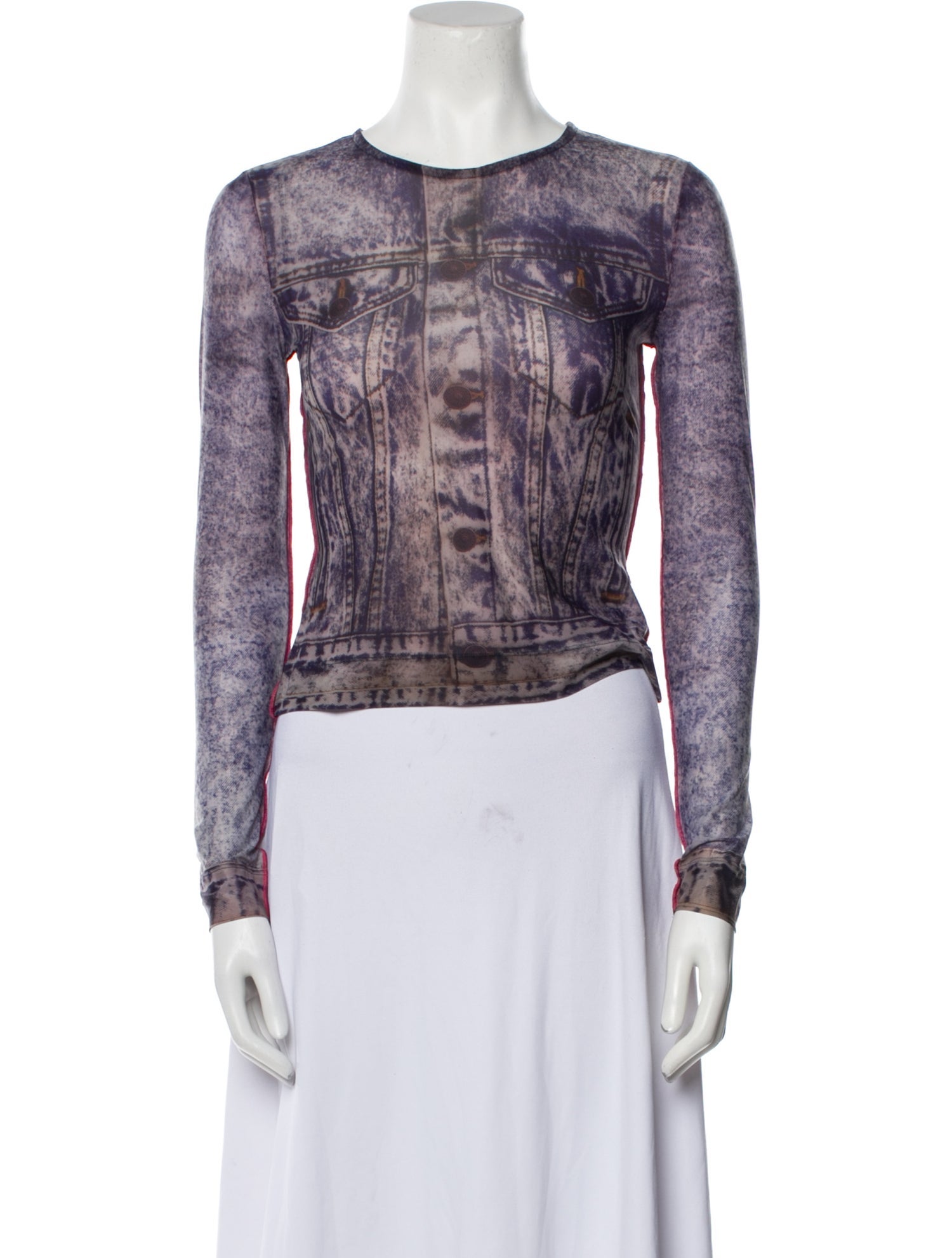 Diesel Printed Scoop Neck Top w/ Tags