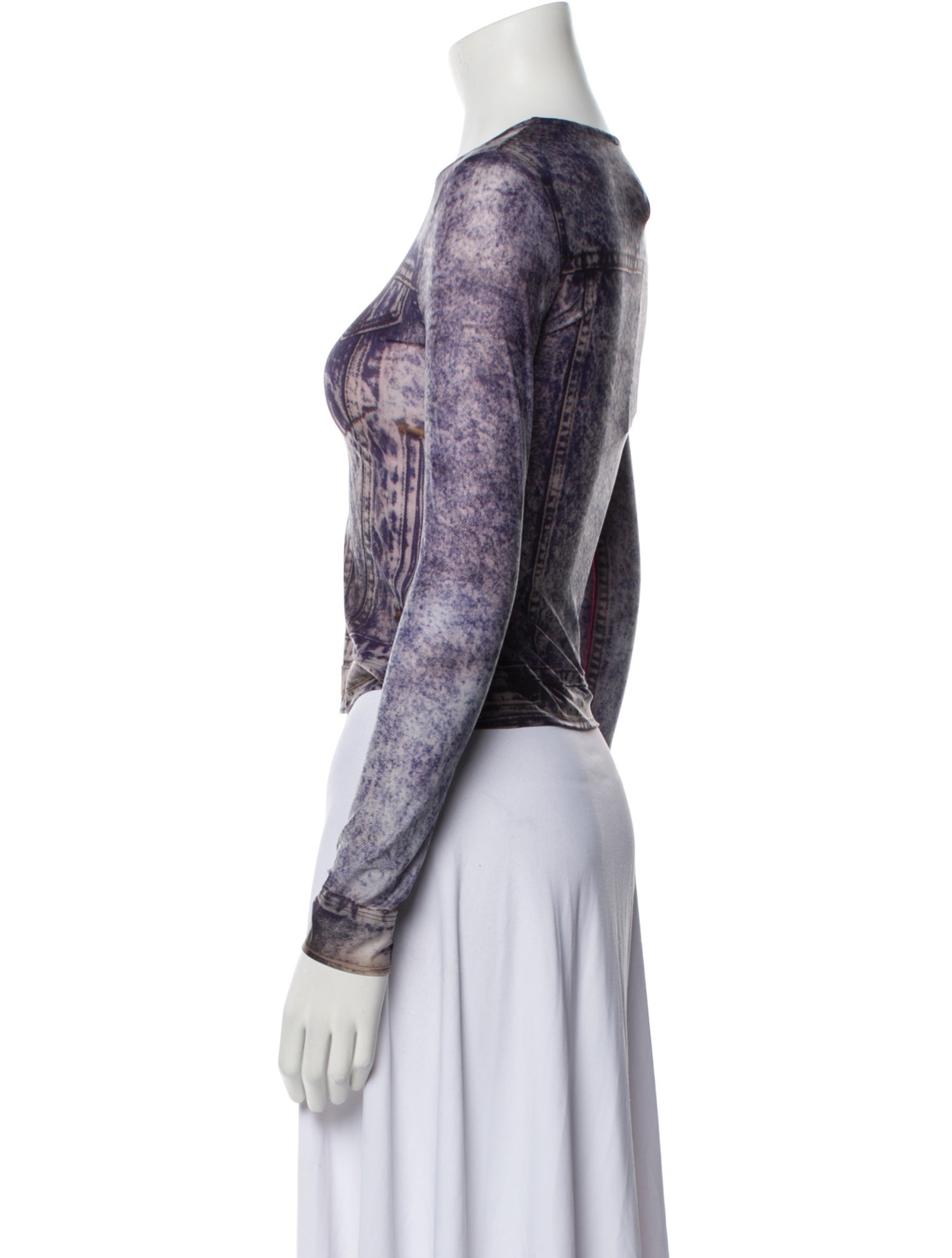 Diesel Printed Scoop Neck Top w/ Tags