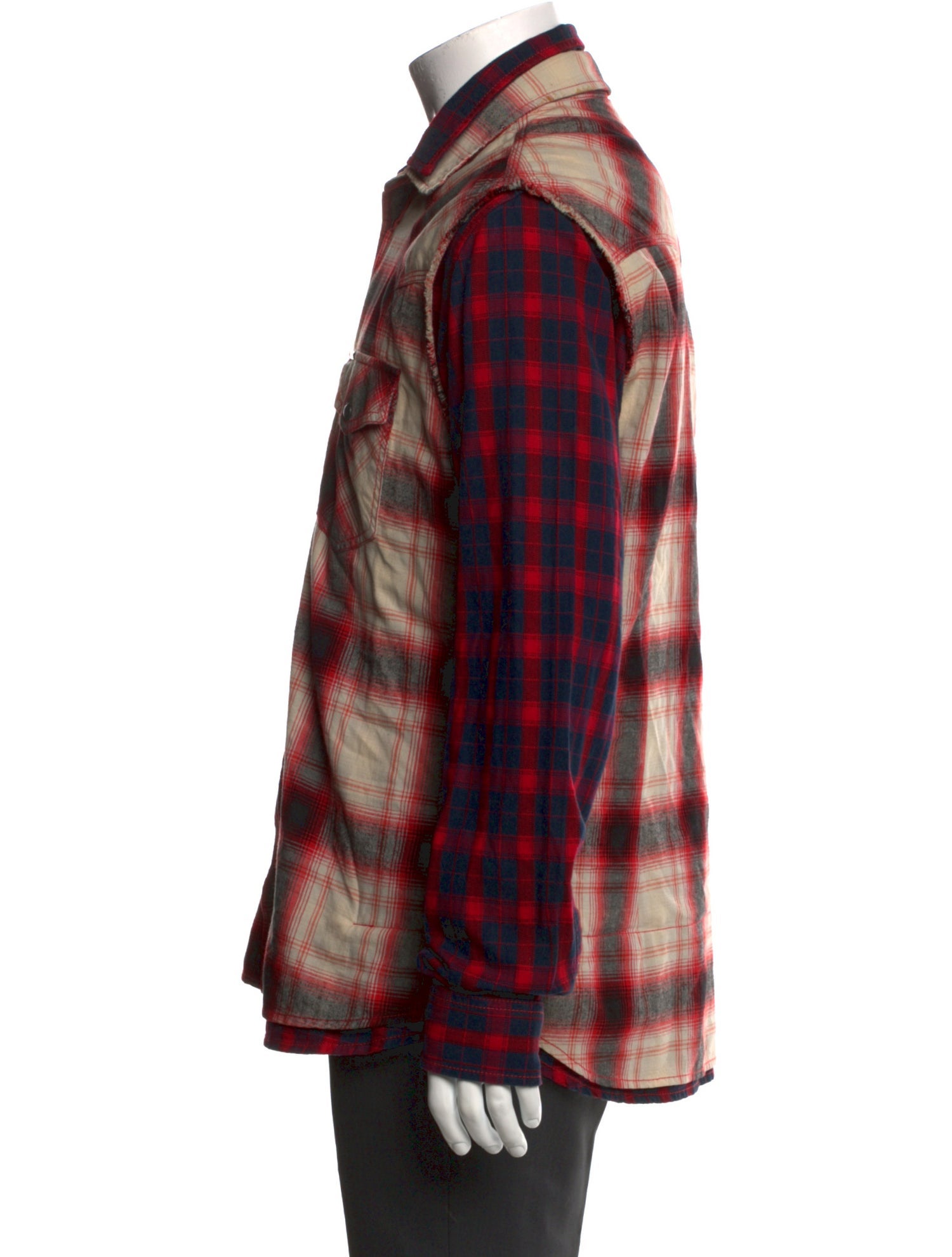 Diesel Plaid Print Long Sleeve Western Shirt