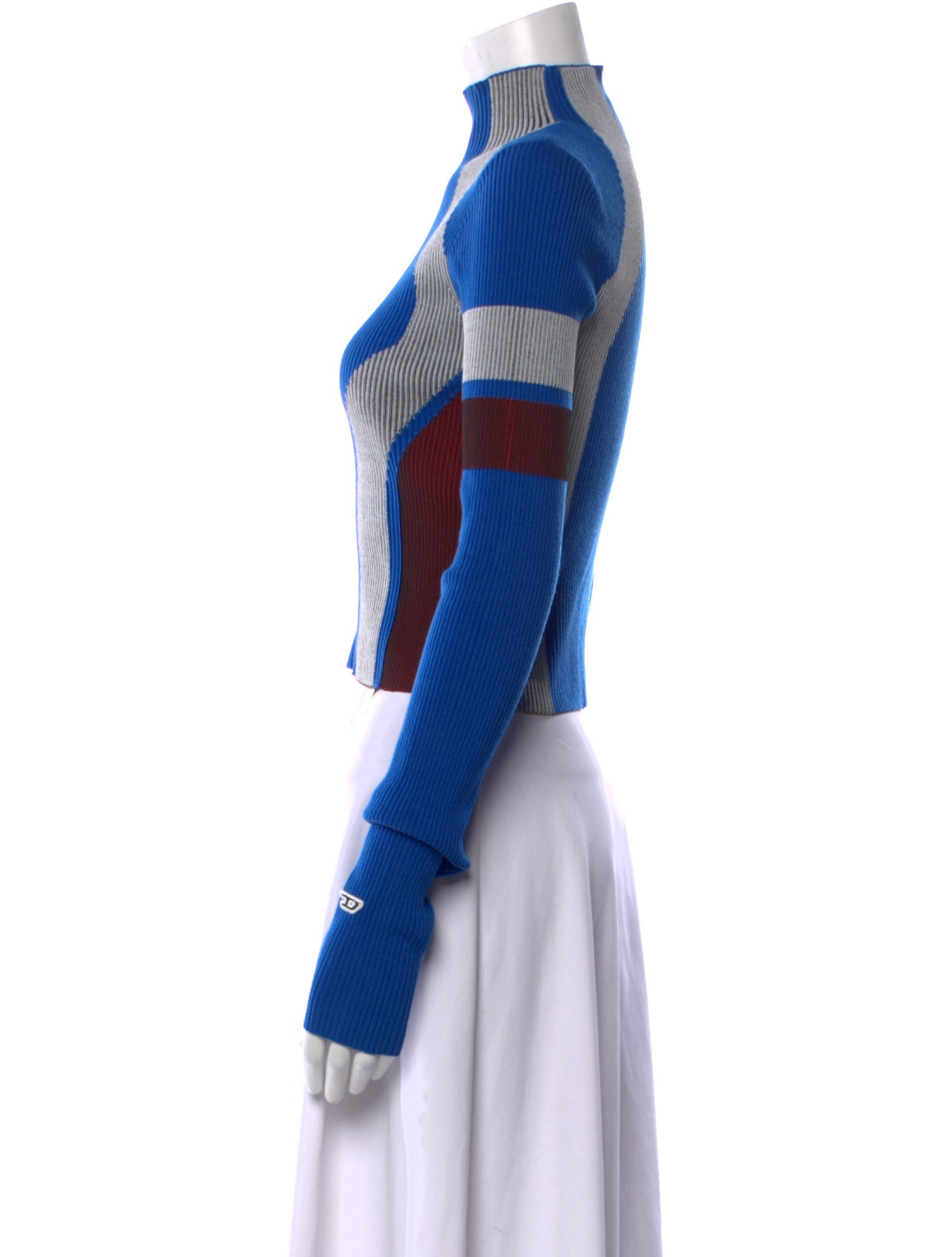 Diesel Wool Striped Crop Top