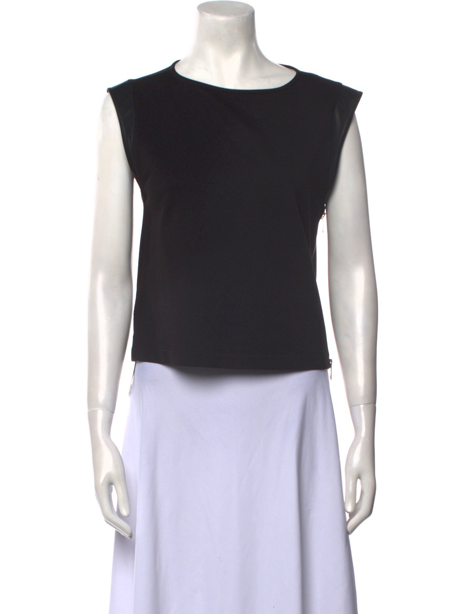 Diesel Bateau Neckline Sleeveless Crop Top