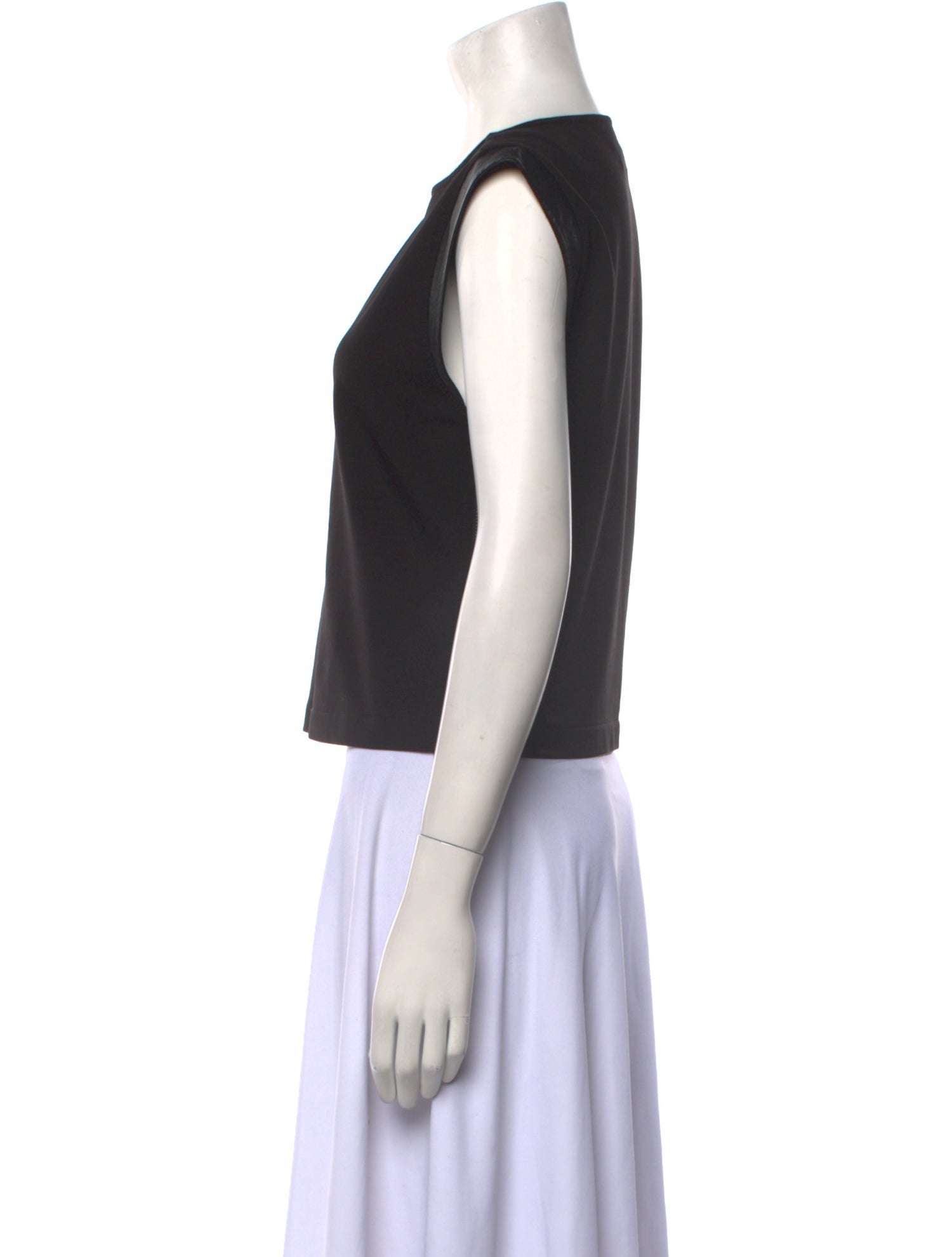 Diesel Bateau Neckline Sleeveless Crop Top