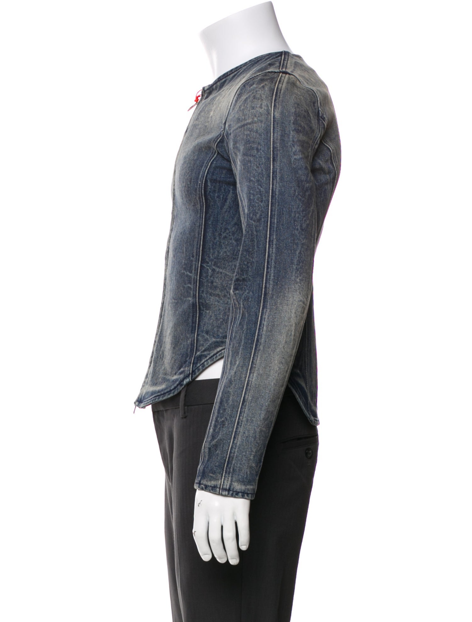 Diesel Plaid Print Denim Jacket