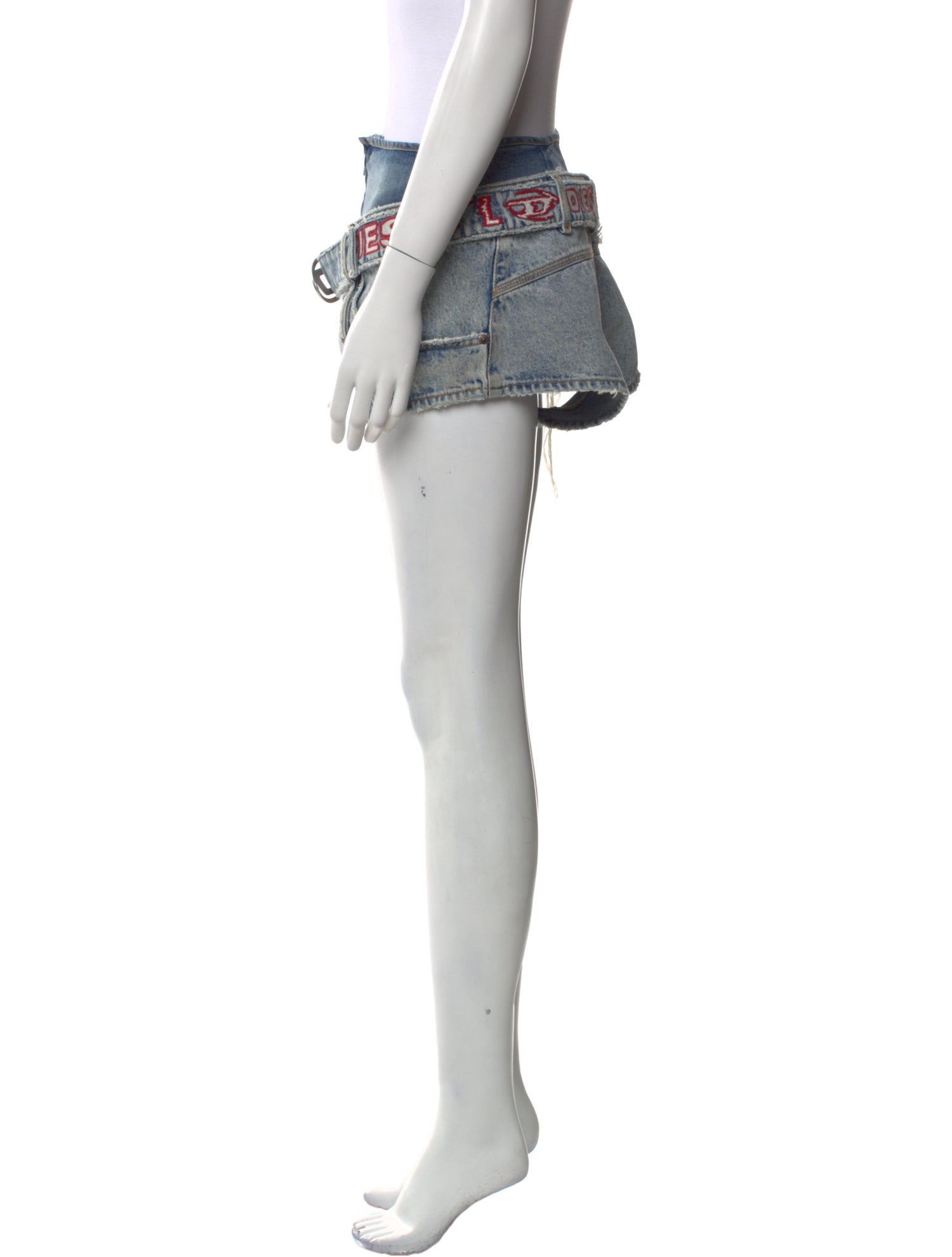 Diesel Leather Mini Shorts