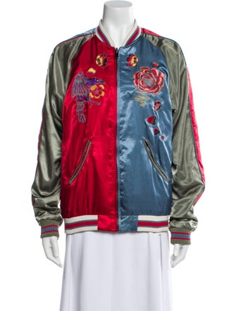 Diesel Colorblock Pattern Bomber Jacket